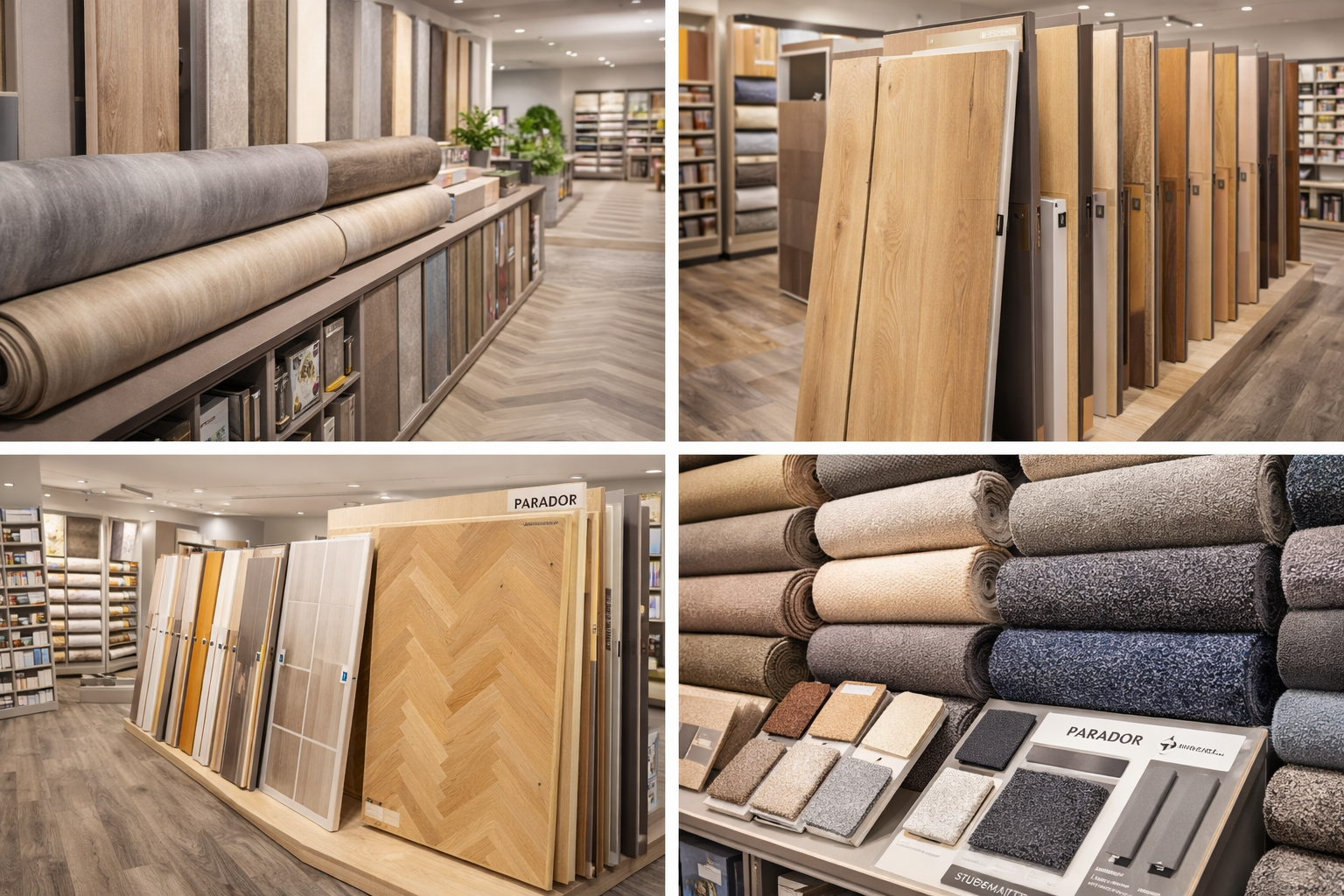 Bodenbeläge – Vinyl, Laminat, Teppich